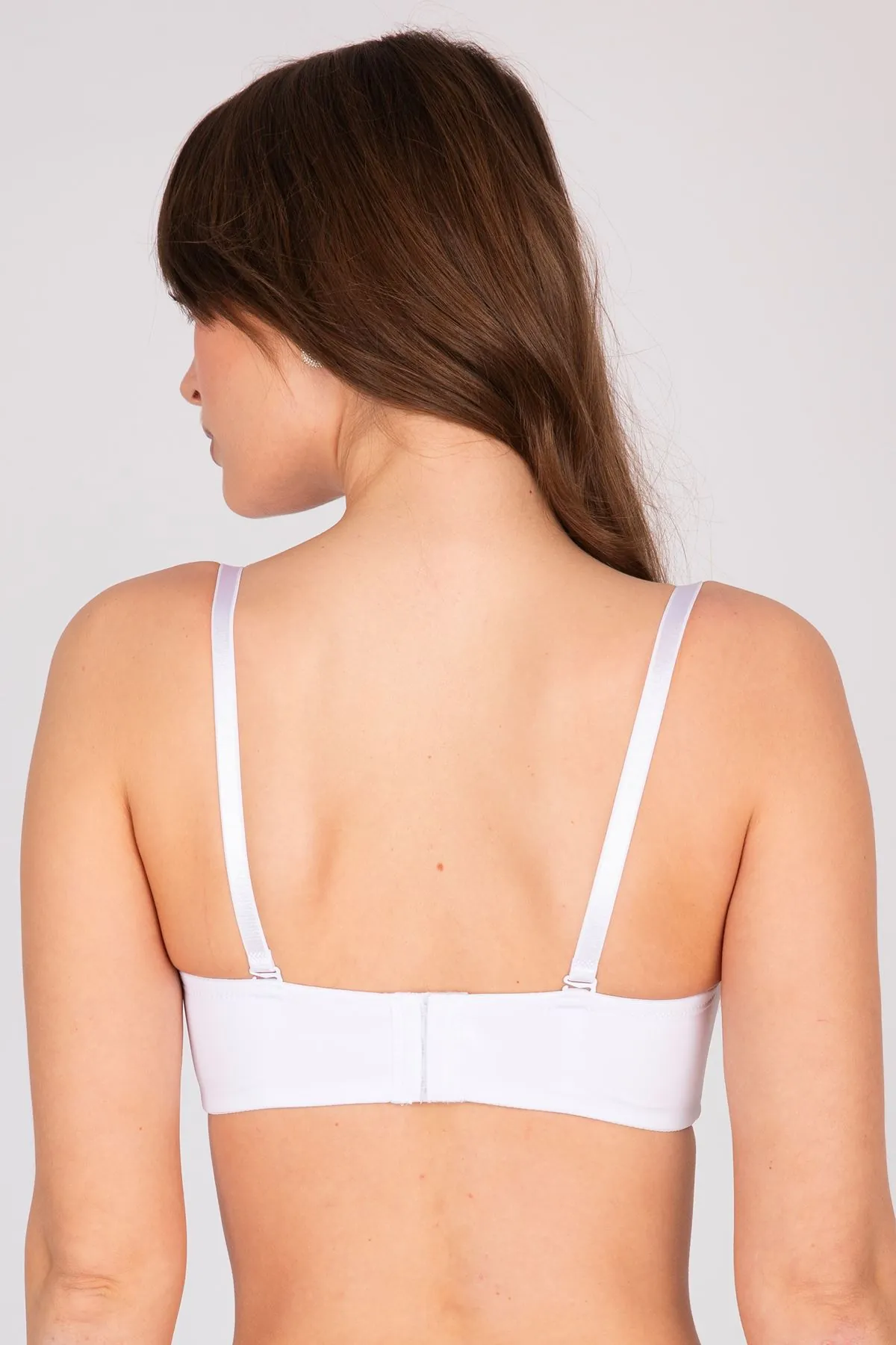 Padded Double Push Up Strapless White Bra