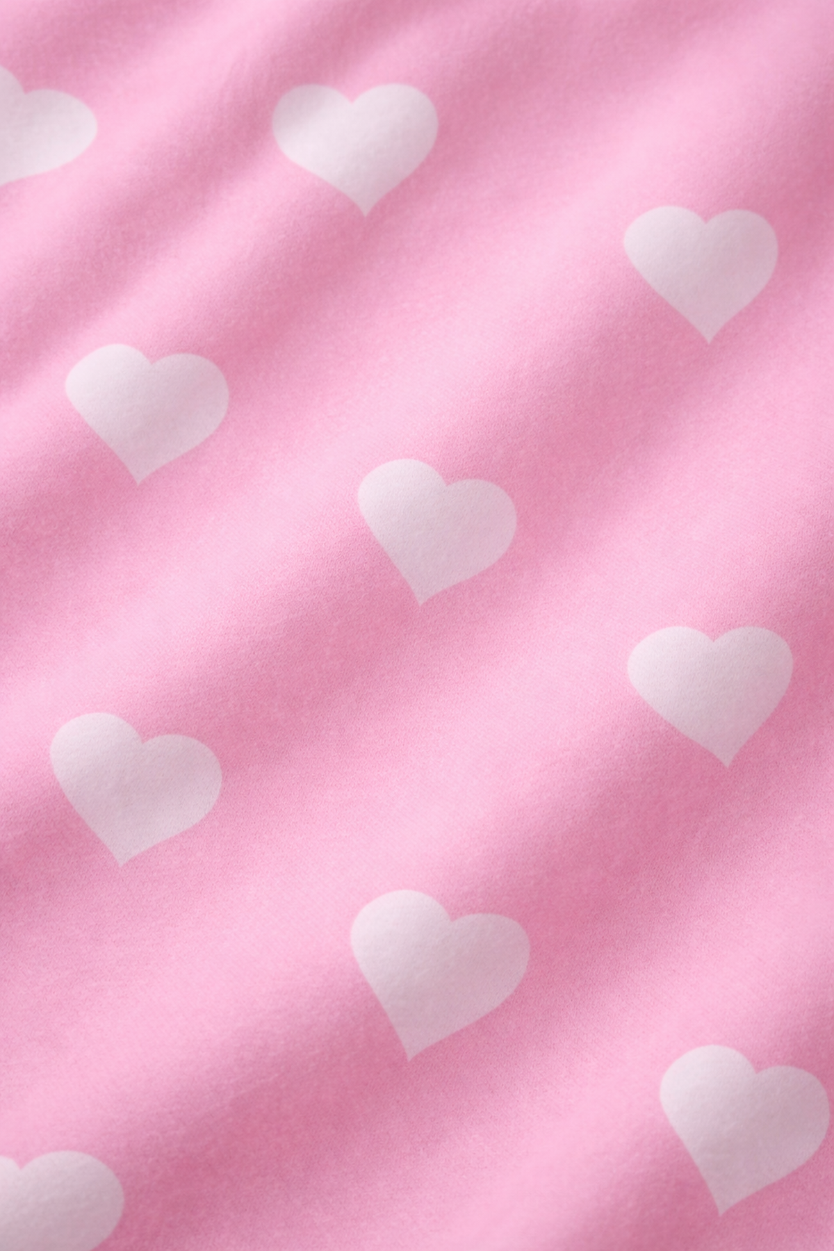 Kadın Kalpli Desenli Süet Gömlek Yaka Uzun Kol Pembe Kışlık Pijama Takımı