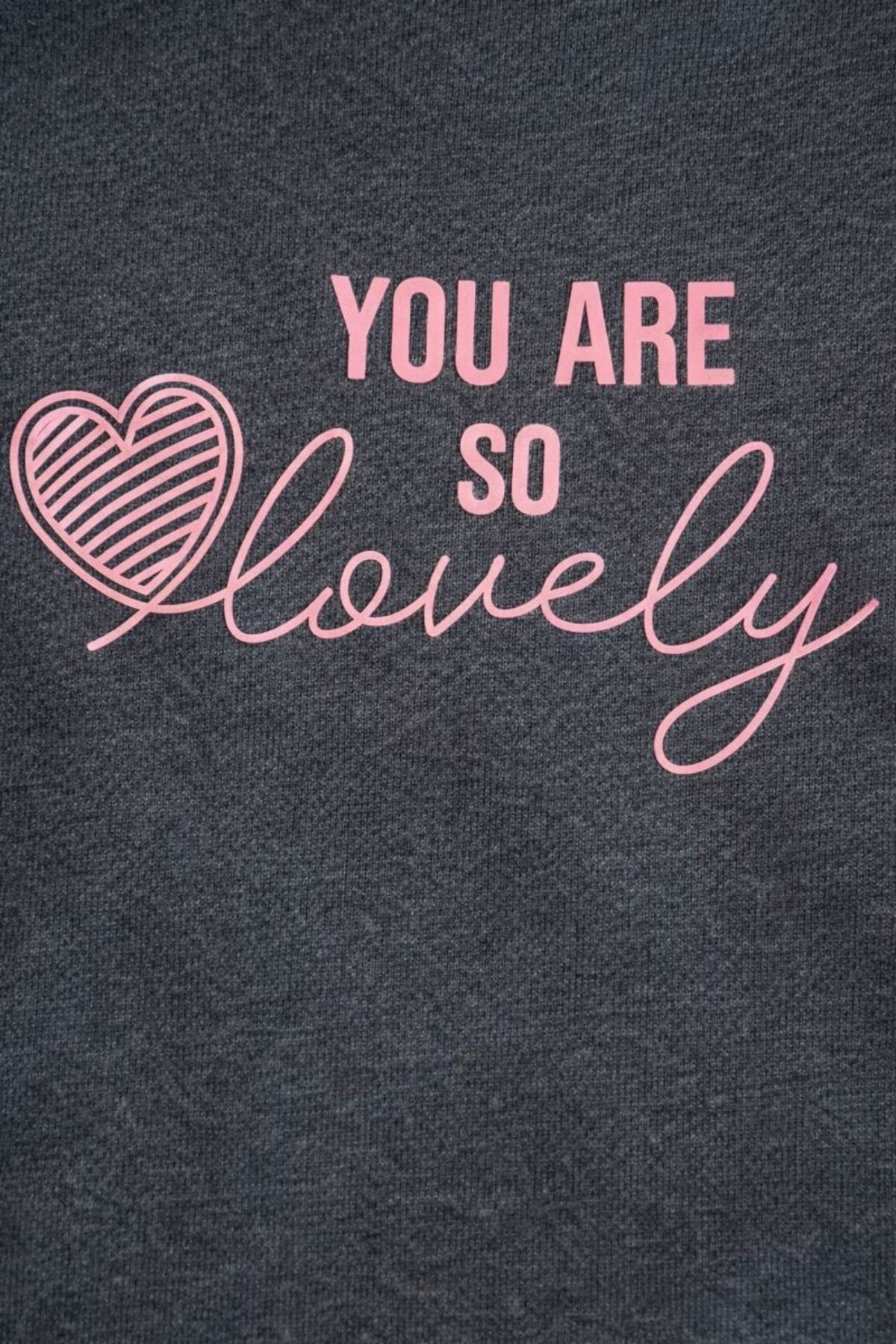 Kadın Kapüşonlu Kışlık Gri Eşofman Pijama Takımı