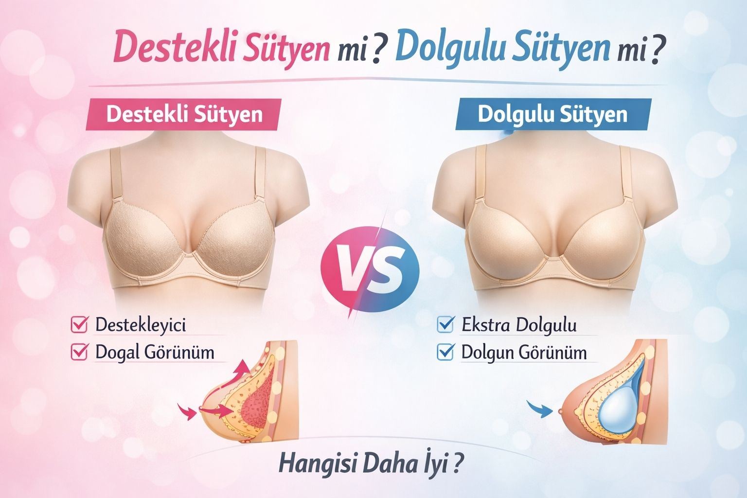 Destekli ve Dolgulu Sütyen Farkı Nedir? Hangisi Daha İyi?