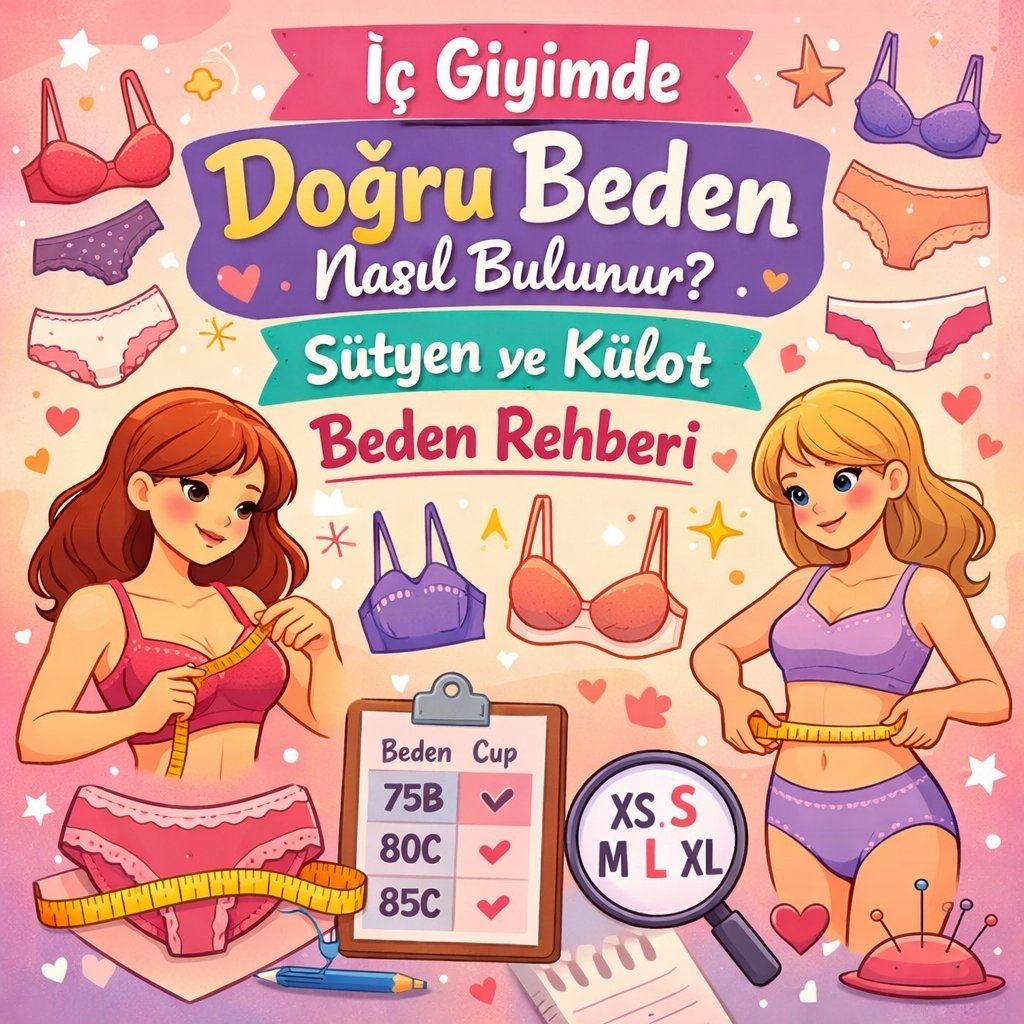 İç Giyimde Doğru Beden Nasıl Bulunur? Sütyen ve Külot Beden Rehberi