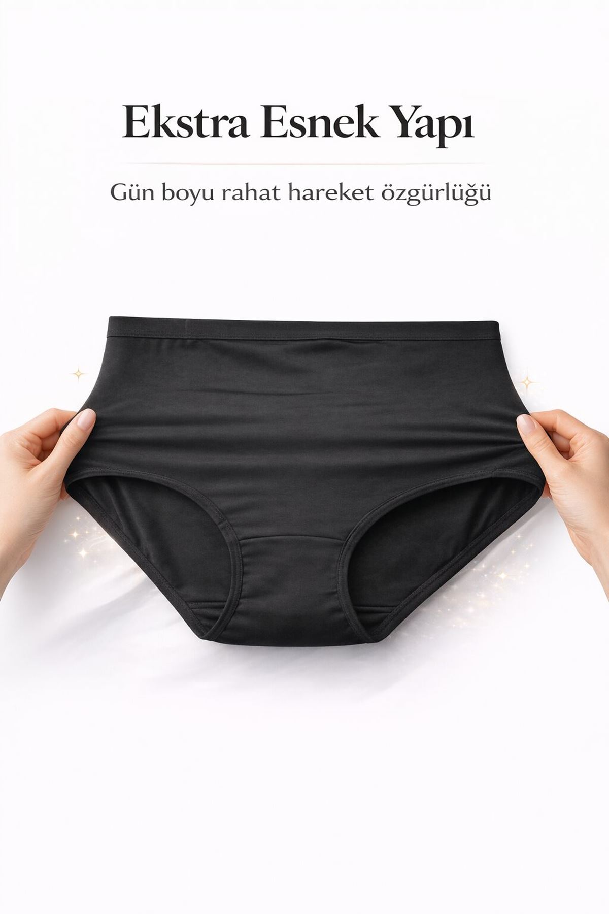 Black Cotton Modal Maternity Briefs Ultra Stretch Lycra