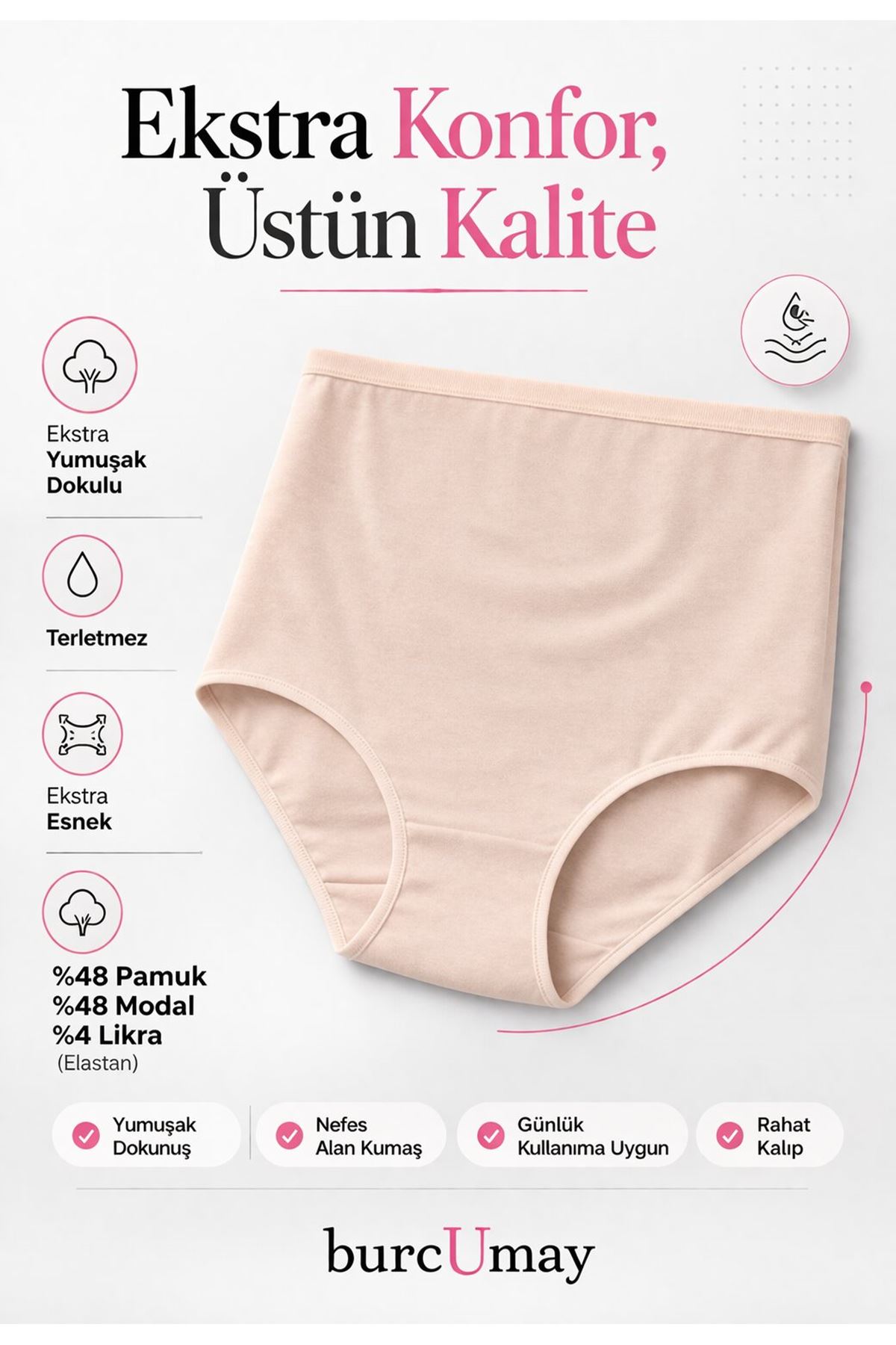 Nude Maternity Briefs Cotton Modal Ultra Stretch Lycra