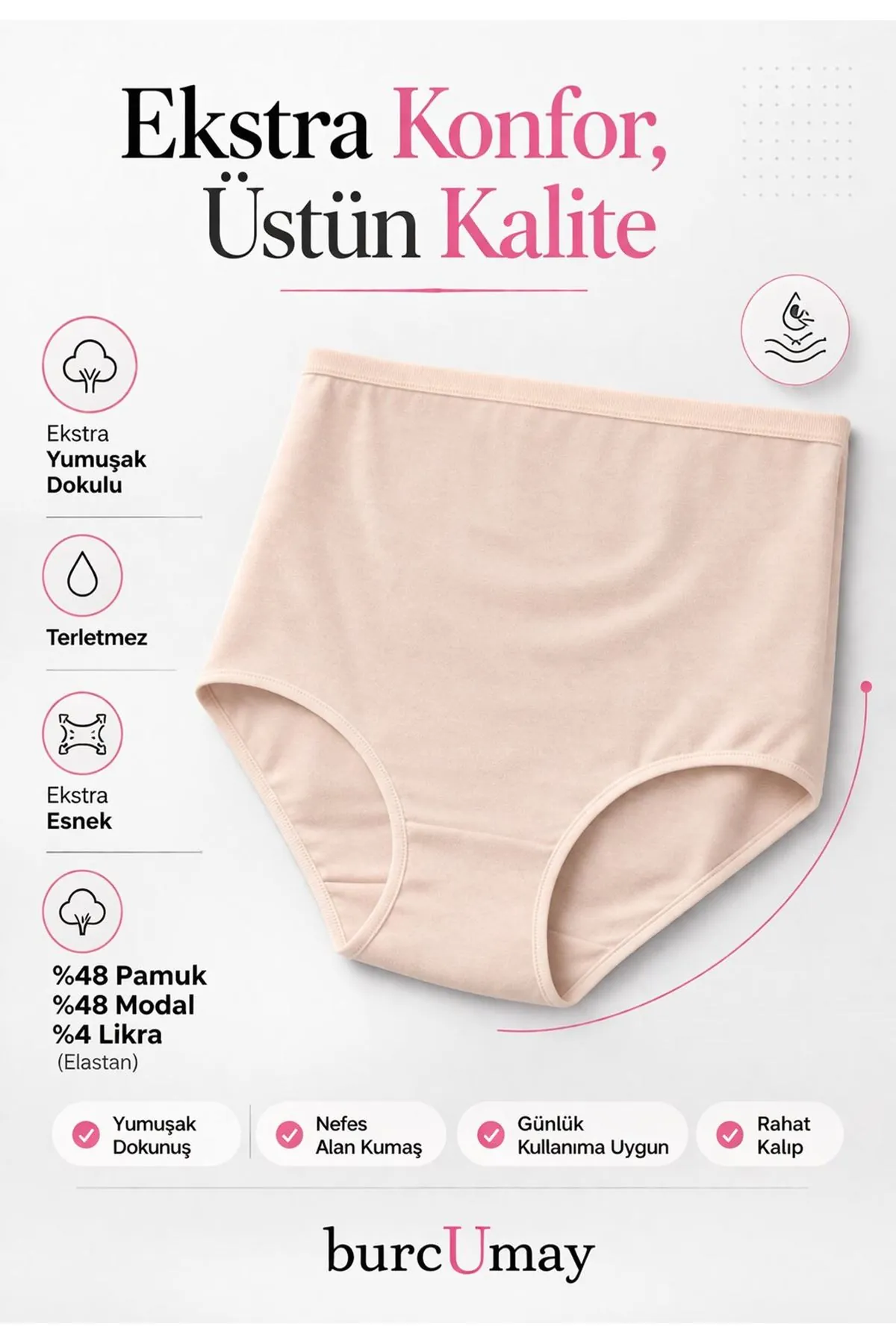 Ten Rengi Hamile Külodu Pamuklu Modal Ultra Esnek Likralı
