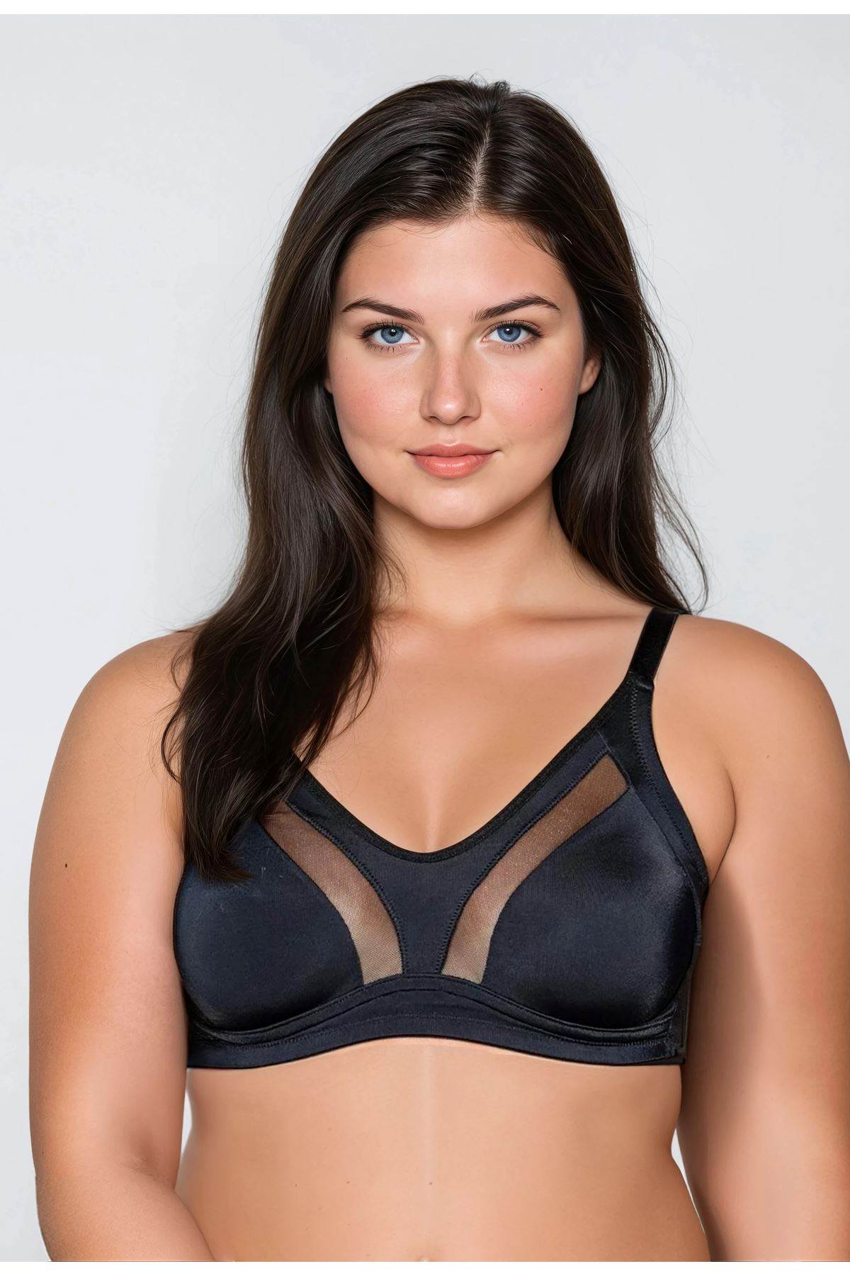 Women’s Plus Size Wireless Unlined Minimizer Bra – Non Padded