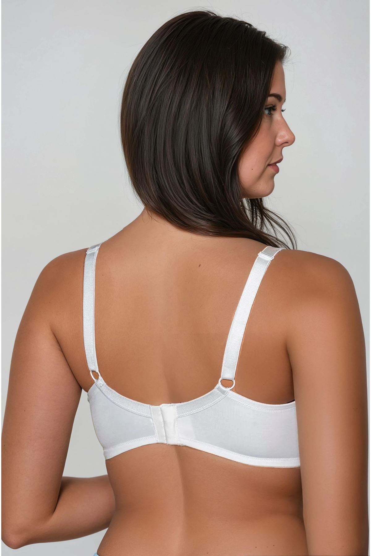 Women’s Ecru Plus Size Minimizer Bra Wire-Free Unlined Comfortable Fit