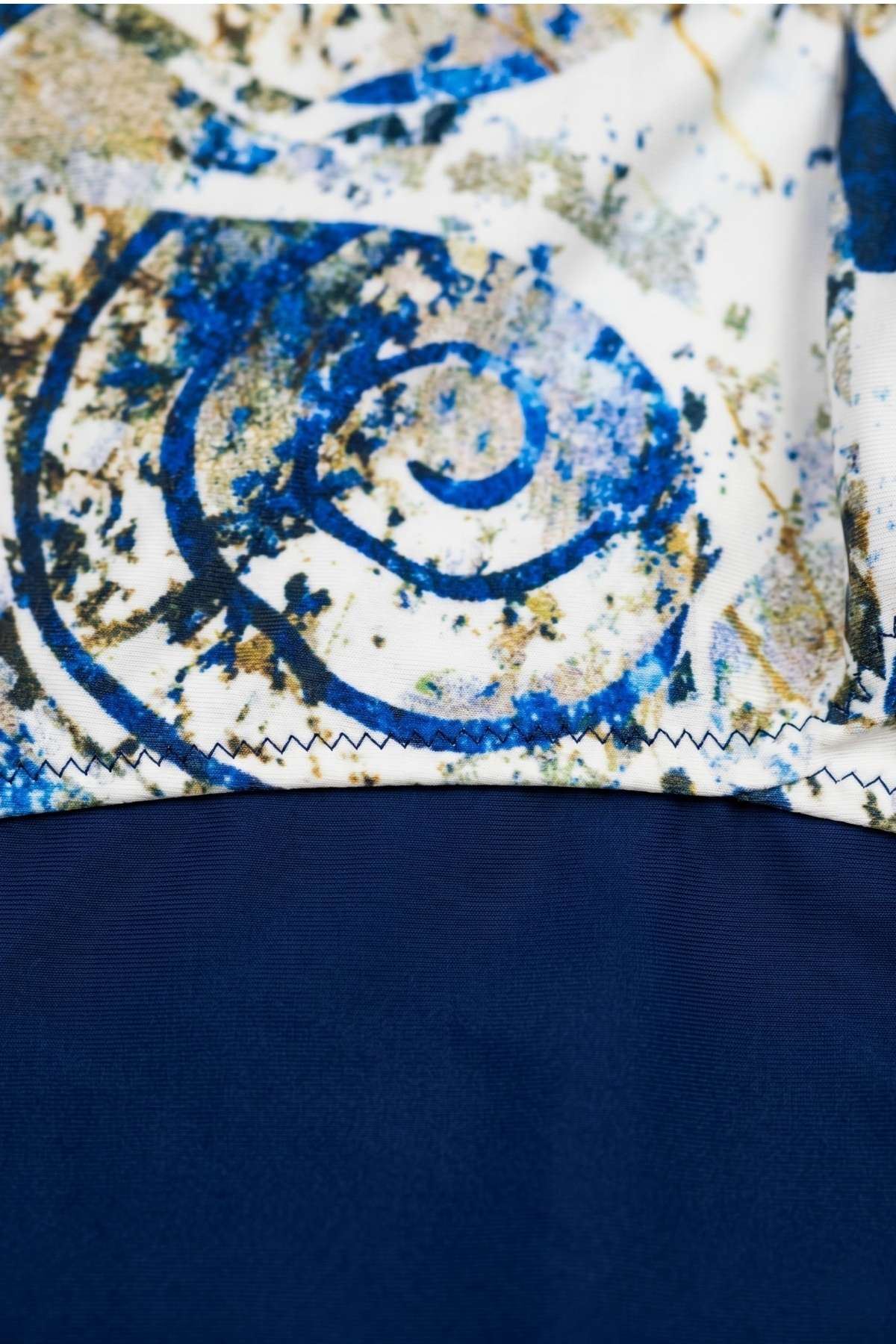 Kadın Büyük Beden Desenli Toparlayıcı Göğüs Destekli Mayo