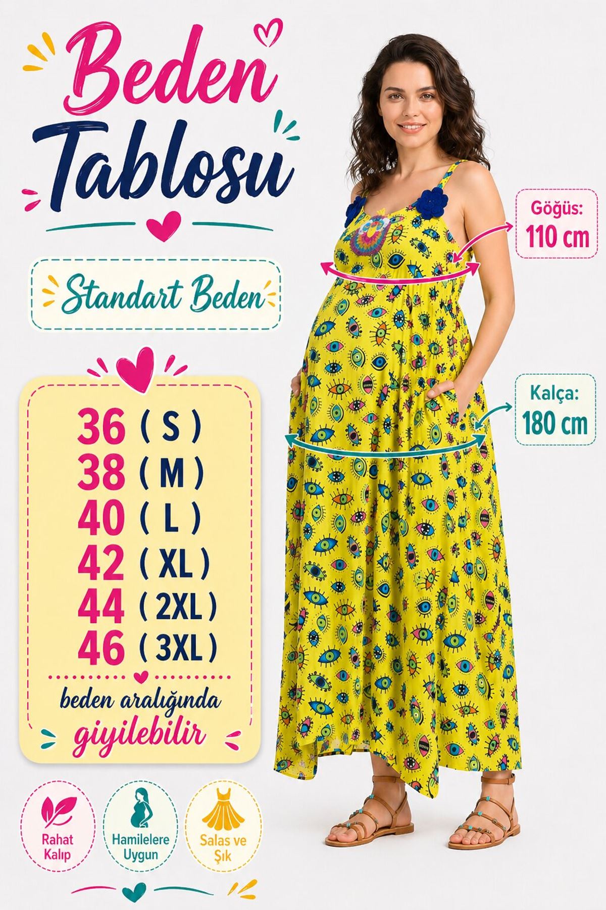 Women’s Linen Maternity Dress Embroidered Boho Summer Strappy