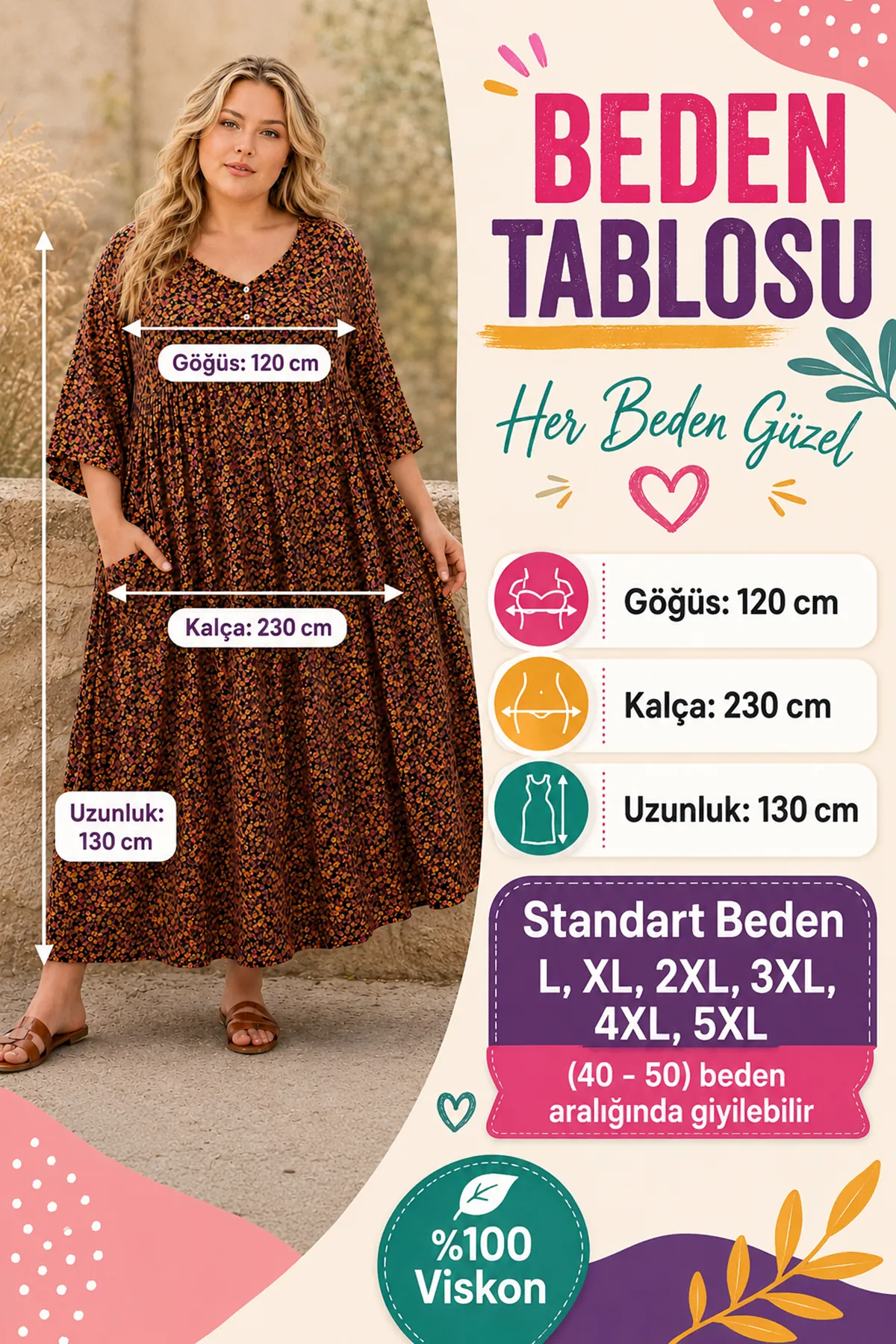 Plus Size Women Black Viscose Dress Summer Long Pocket Floral Print Relaxed Fit
