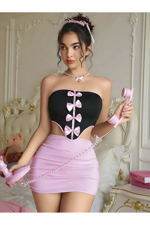 Women's Bowknot Sexy Skirted Fantasy Dress Costume