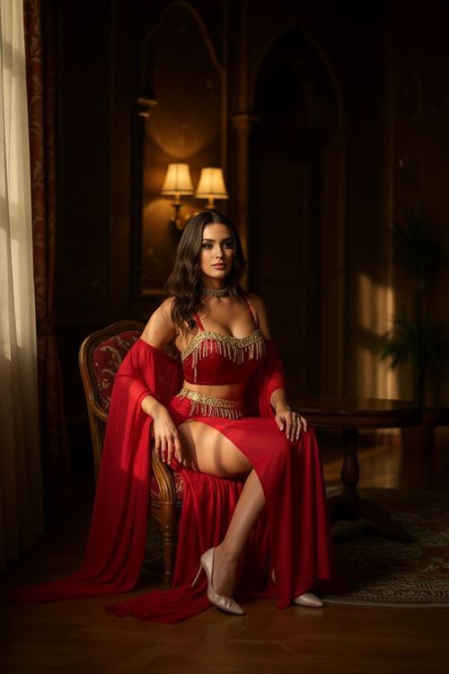 Kadın Bordo Pul Aksesuarlı Tül Etekli Seksi Gecelik Fantezi Kostüm