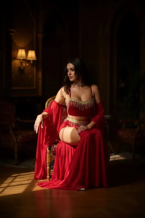 Kadın Bordo Pul Aksesuarlı Tül Etekli Seksi Gecelik Fantezi Kostüm