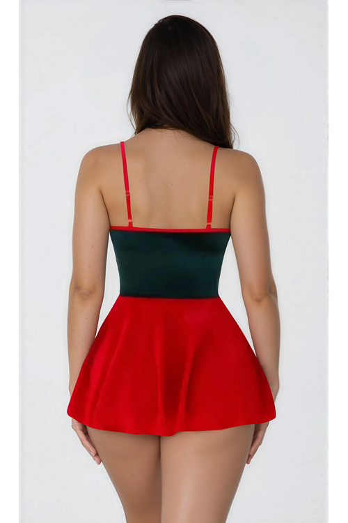 Kadın Çarpıcı Renk Bloklu Eğlenceli Özel Tasarım Fantezi Elbise Kostüm