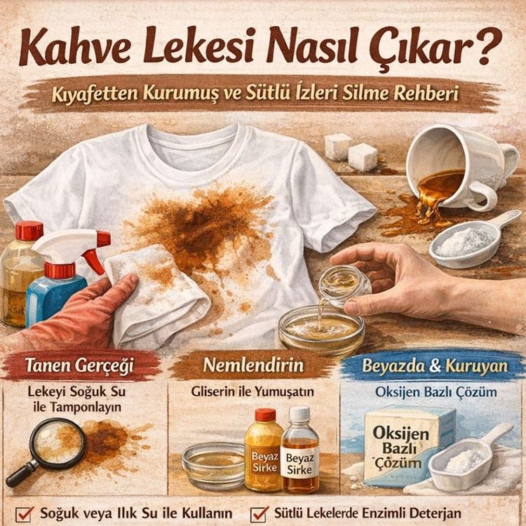 Kahve Lekesi Nasıl Çıkar? Kıyafetten Kurumuş ve Sütlü İzleri Silme Rehberi