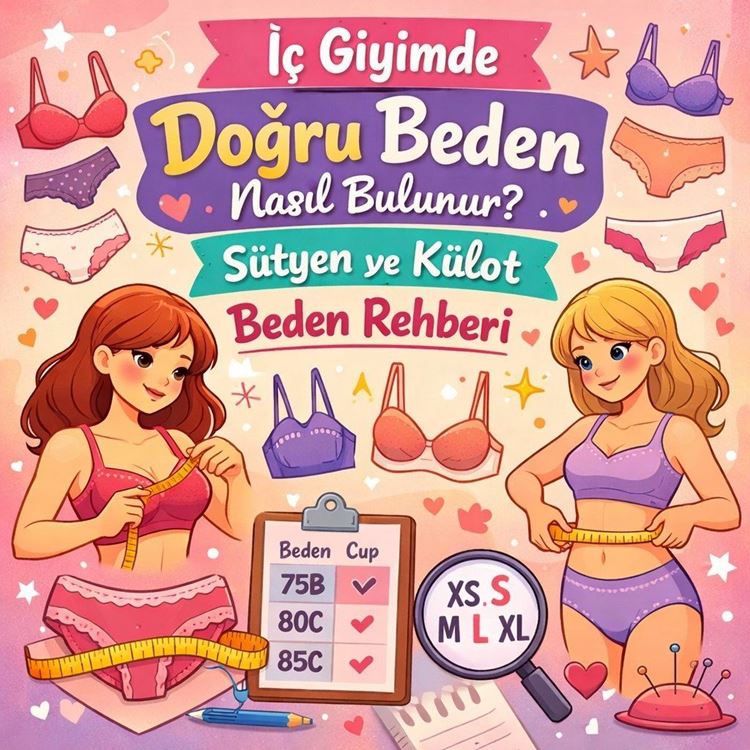İç Giyimde Doğru Beden Nasıl Bulunur? Sütyen ve Külot Beden Rehberi