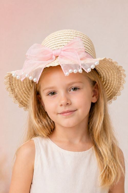 Girls Straw Hat and Bag Set Summer Beach Hat Shoulder Bag