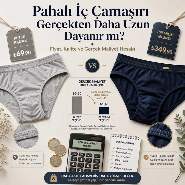 Pahalı İç Çamaşırı Gerçekten Daha Uzun Dayanır mı? Fiyat, Kalite ve Gerçek Maliyet Hesabı