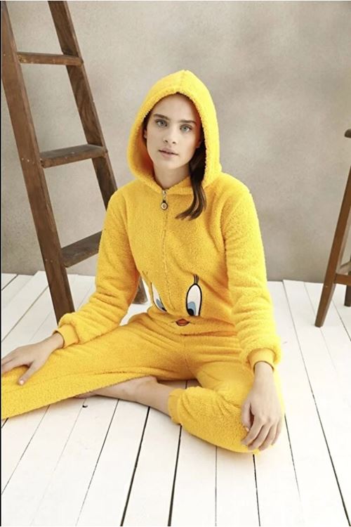 Kadın Welsoft Tweety Tulum Pijama