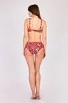 Kadın Leopar Desenli Toparlayıcı Bikini Takımı