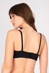 Padded Double Push Up Strapless Black Bra