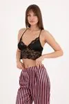 Kadın Üçlü Çizgili Sabahlıklı Pembe Saten Çeyizlik Pijama Takımı
