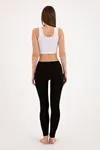 Kadın Siyah Likralı Pamuklu Modal Dar Paça Slim Fit Uzun Tayt