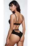 Siyah Dantelli Transparan Babydoll Gecelik