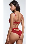 Kırmızı Dantelli Transparan Babydoll Gecelik