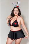  Woman Heart-shaped Plus Size Skirted Fantasy Nightgown Costume Set