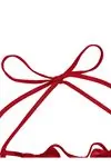 Women's Red Bow Detailed Sexy Fantasy Bra Thong Panty Lingerie Set