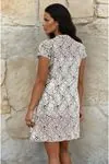 Women's Black Lace Beach Dress — Wrap Style, Side Tie & V-Neck Cover-Up Pareo