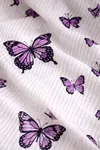 Women's White Butterfly Print Pyjama Set — Sleeveless Top & Shorts, Summer Loungewear