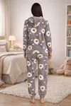 Women's Grey Fleece Pyjama Set