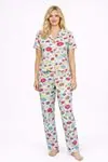 Women's Colourful Donut Print Pyjama Set