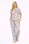 Women's Colourful Donut Print Pyjama Set