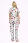 Women's Colourful Donut Print Pyjama Set
