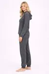 Women's Grey Hooded Pyjama & Tracksuit Set — "You Are So Lovely" Slogan Print, Two-Piece