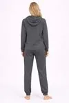 Women's Grey Hooded Pyjama & Tracksuit Set — "You Are So Lovely" Slogan Print, Two-Piece