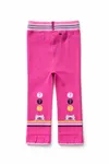 Girls' & Baby Cotton Leggings — 6-Pack Value Set with Denim Print Detail