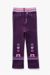 Girls' & Baby Cotton Leggings — 6-Pack Value Set with Denim Print Detail