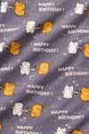 Women's Cotton Short Pyjama Set — Happy Birthday Cat Print, Summer Sleepwear & Birthday Gift