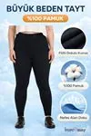 Women's Black Plus Size Ribbed Cotton Leggings — Opaque, Flattering & All-Day Comfort