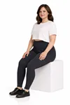 Women's Black Plus Size Ribbed Cotton Leggings — Opaque, Flattering & All-Day Comfort