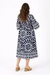 Women's 100% Cotton Navy Maternity Shirt Dress — Belted, Pocketed & Button-Front