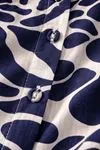 Women's 100% Cotton Navy Maternity Shirt Dress — Belted, Pocketed & Button-Front