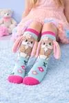 Girls' 3D Braided Hair Doll Knee-High Socks — Fun Cotton Design 🌟