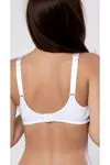 White Nursing Bra with Front Zipper, Cotton, Adjustable Straps