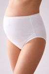 White Cotton Modal Maternity Briefs Ultra Stretch Lycra