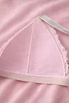 Kadın Pembe Dantel Sütyen Simli Askı ve Kalp Detaylı