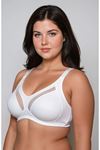 Women’s Ecru Plus Size Minimizer Bra Wire-Free Unlined Comfortable Fit